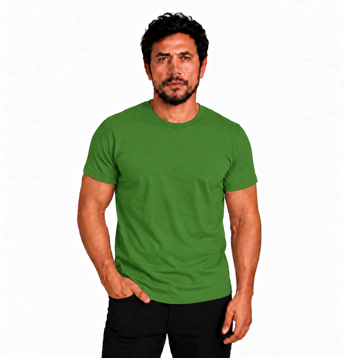 Polera Lisa Premium 100% Algodón Europeo Sin Logos Cuello Redondo Manga Corta