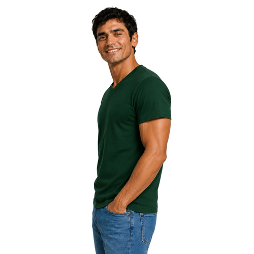 Polera Hombre 100% Algodón Suave, Lisa y Premium S a 3XL